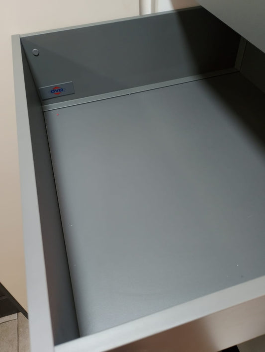 KIT CAJÓN METÁLICO 8,8X450CM CON CIERRE SUAVE 30KG BLANCO